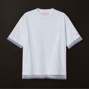 Simone Rocha White Short Sleeve Tee With Tulle